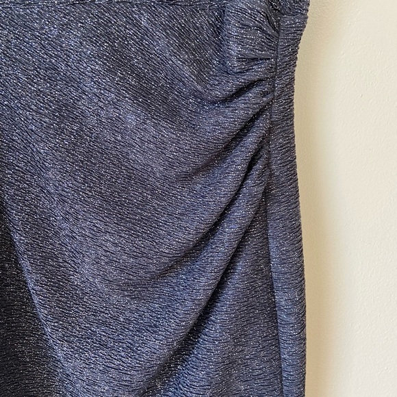 Eliza J Glitter Knit Cocktail Sheath Dress Jeweled Collar Bodycon Pewter Gray 6 - Picture 6 of 13